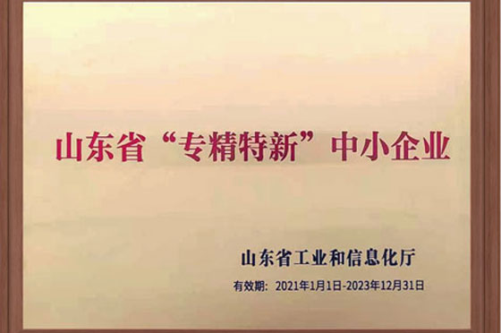 热烈祝贺青岛qy球友会获得了山东省专精特新中小企业